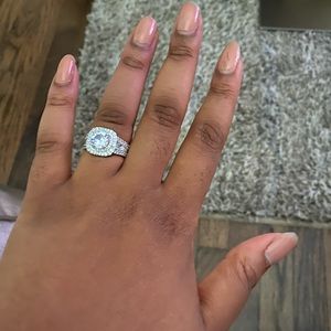 18k Sterling silver engagement ring.